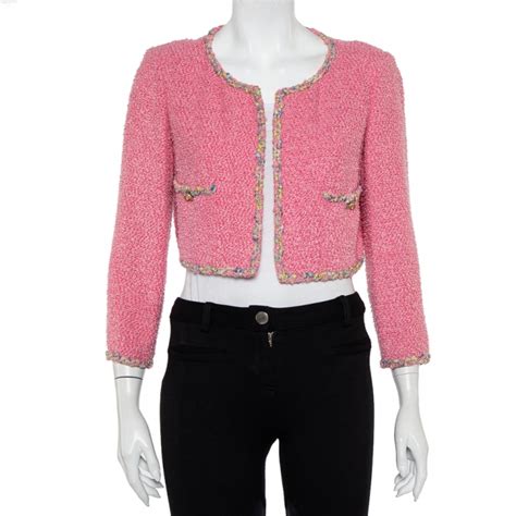 chanel pink jacket 2020|pink tweed Chanel style jacket.